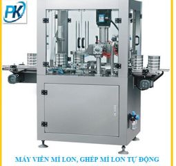 MÁY VIỀN MÍ LON TỰ ĐỘNG, MÁY ĐÓNG NẮP LON NHỰA, KẺM, GIẤY TỰ ĐỘNG